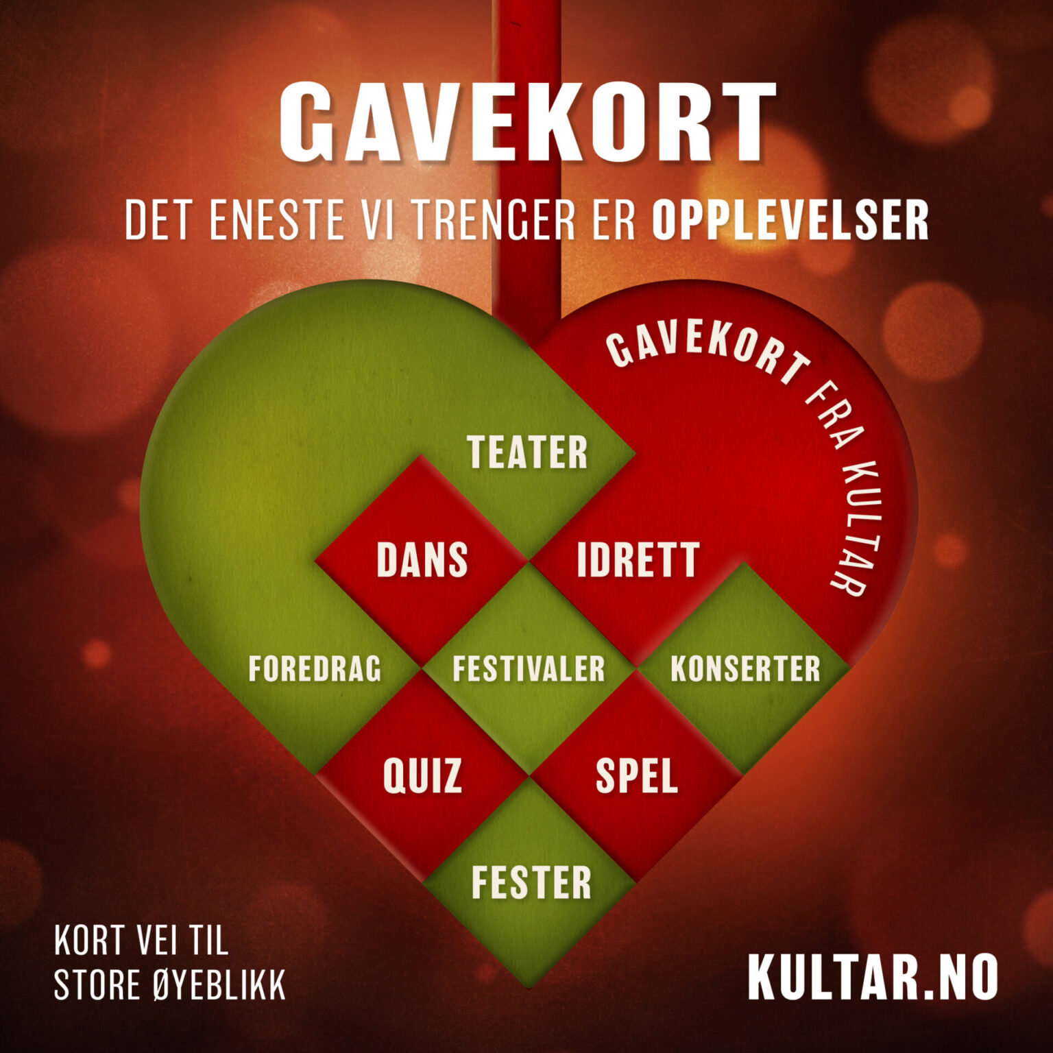 Billettsalg på nett til gavekort.