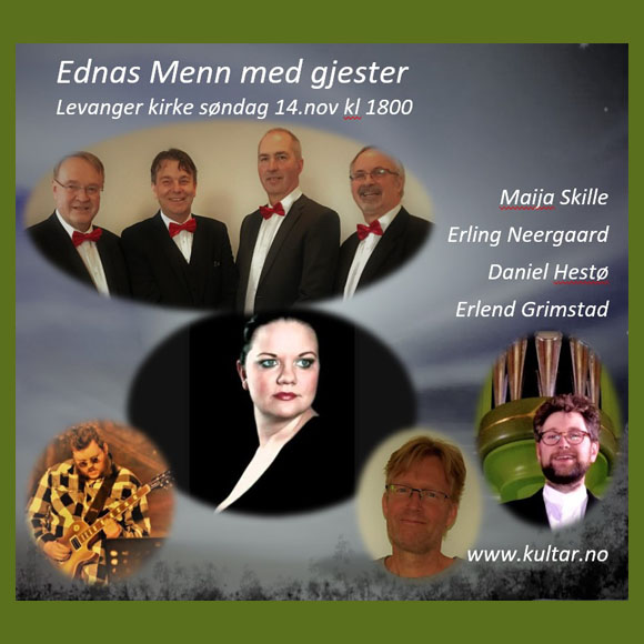 Bilde av Ednas menn som skal ha konsert i Levanger Kirke
