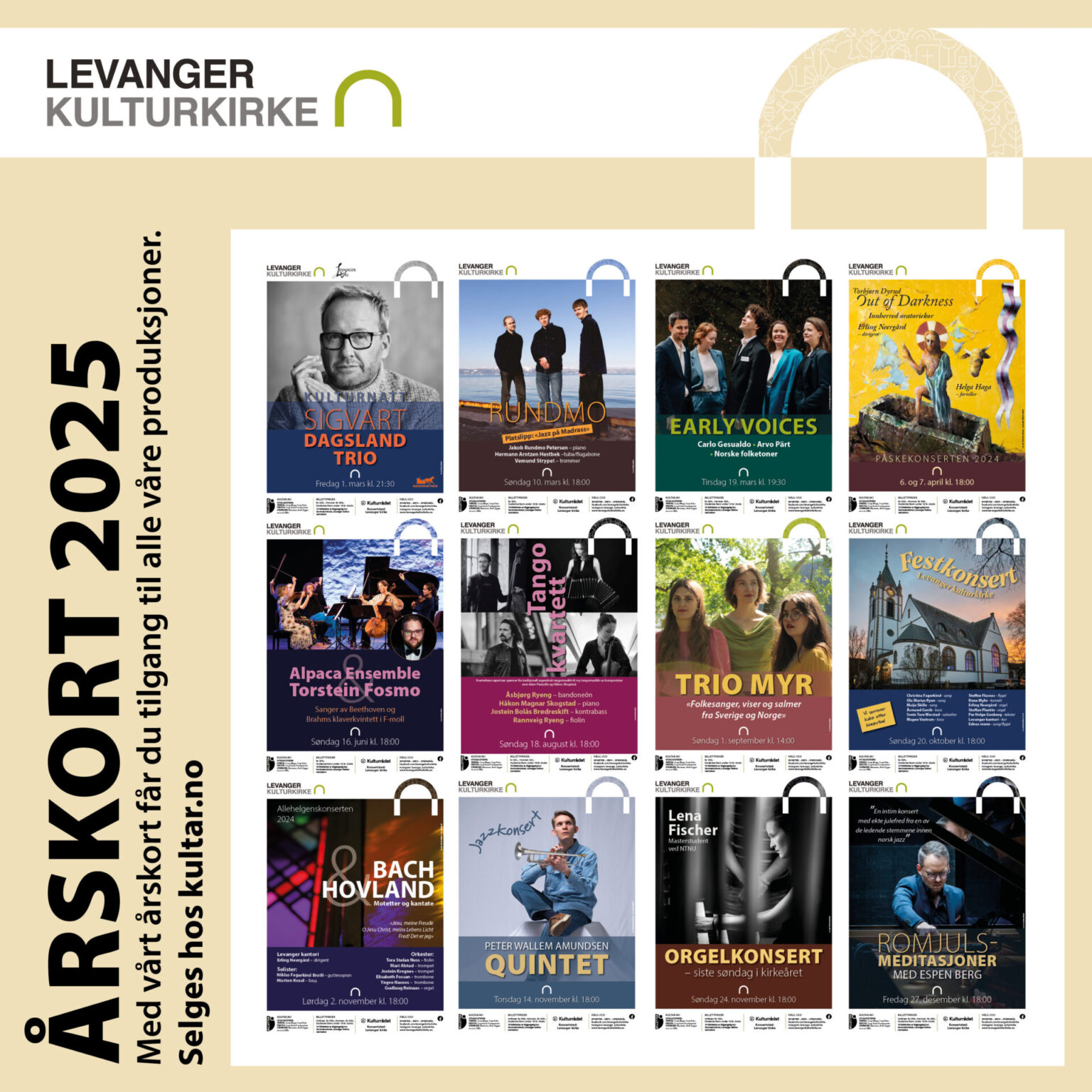 Billettsalg på nett til Årskort for Levanger kirke. Det skjer i Levanger
