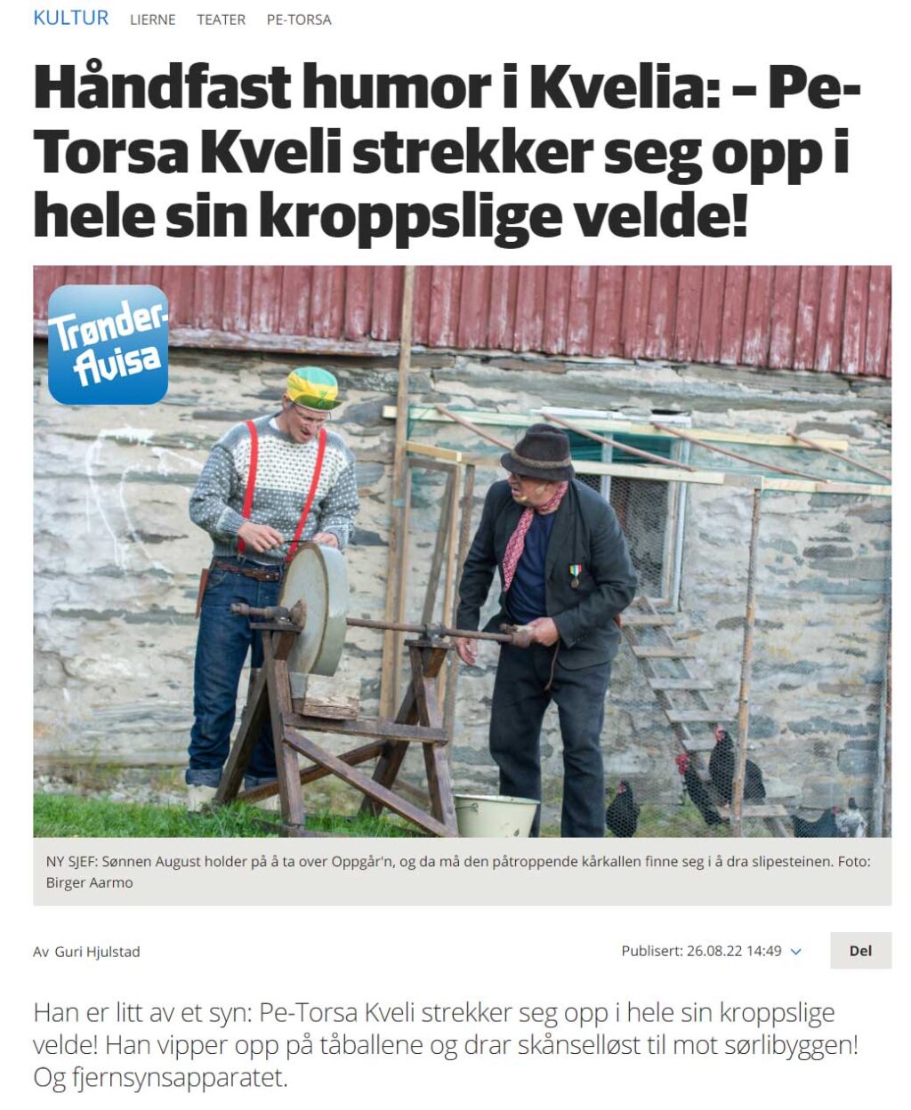Billettsalg på nett til Pe-Torsa i Kvelia Nordli Lierne