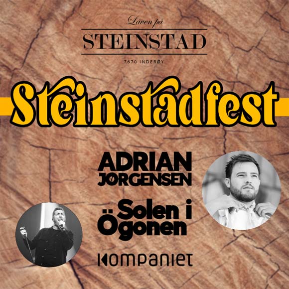 Billettsalg på nett til Steinstadfest med Adrian Jørgensen og Solen i ögonen. Det skjer på Røra