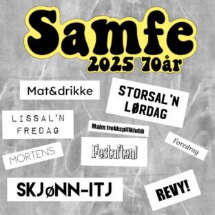 Billettsalg på nett til samfe25. Det skjer i Malm