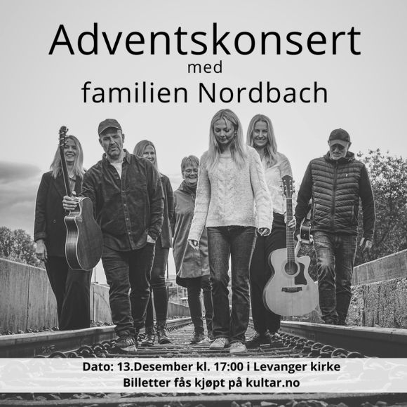 Billettsalg på nett fra Kultar til Adventskonsert med familien Nordbach i Levanger kirke. Det skjer på Levanger