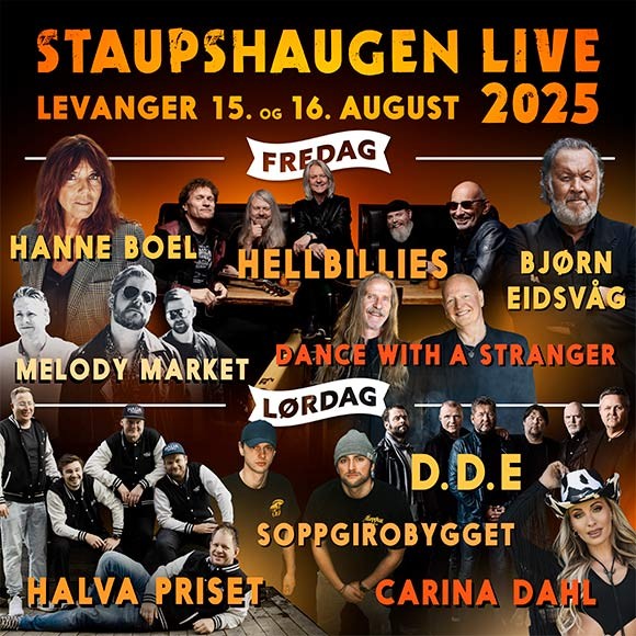 Billettsalg på nett av Kultar til Staupshaugen Live. Det skjer på Levanger.