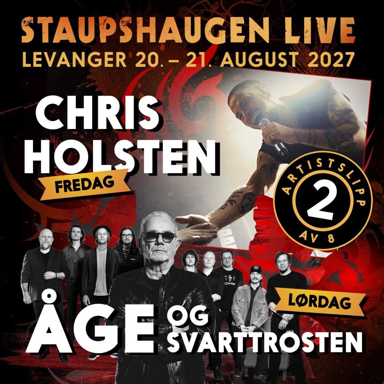 Billettsalg på nett av kultar.no til Staupshaugen Live. Det skjer på Levanger og i Trøndelag