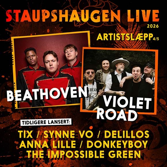 Billettsalg på nett av Kultar til Staupshaugen Live. Det skjer på Levanger.