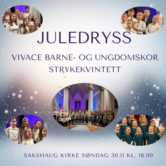 Billettsalg på nett av Kultar til Juledryss med Vivace barne- og ungdomskor. Det skjer på Inderøy.