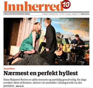 Billettsalg på nett på kultar til Ulvilla Teater og Hans Majestet Rotmo. Det skjer i Verdal