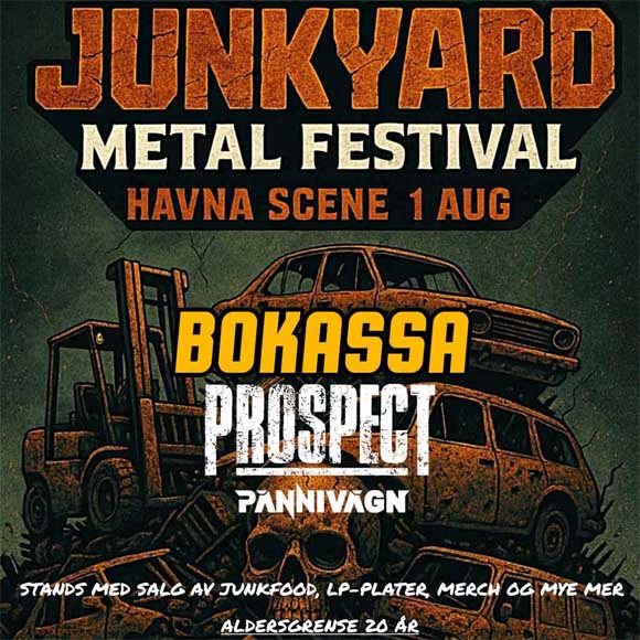 Billettsalg på nett av Kultar til Junkyard Metal Festival p å Havna Scene i Levanger med Bokassa, Prospect og Pånnivågn. Det skjer i Levanger