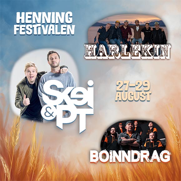 Billettsalg på nett av kultar.no til Henningfestivalen. Det skjer i Steinkjer