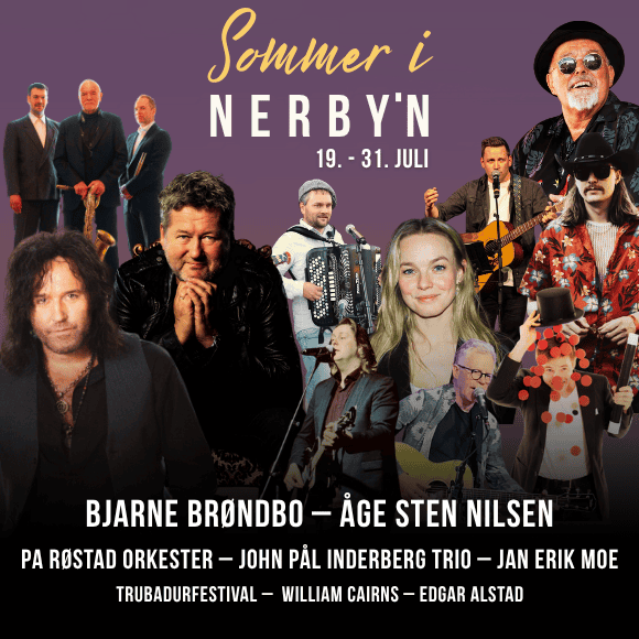 Billettsalg på nett med Kultar til Sommer i Nerby'n med Jan Erik MOe, PA Røstad Orkester, Trubadurfestival, Åge Sten Nilsen, John Pål Inderberg. Det skjer i Levanger