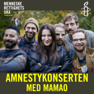 Billettsalg på nett til Amnestykonserten på Habitat. Det skjer i Trondheim