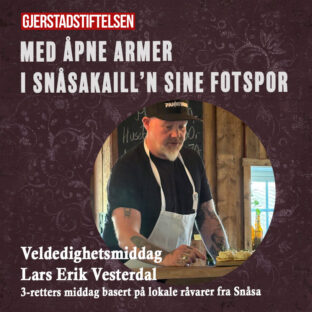 Billettsalg på nett til av Kultar til veldedighetsmiddag med Lars Erik Vesterdal gjerstadstiftelsen. Det skjer på Snåsa.