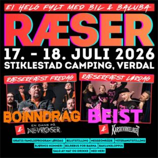 Billettsalg på nett av Kultar til Ræser med Beist og Boinndrag på Stiklestad Camping. Det skjer i Verdal