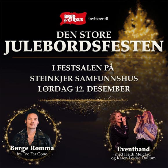 Billettsalg på nett av kultar til den store julebordsfesten med Børge Rømma. Det skjer i Steinkjer