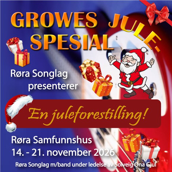 Billettsalg på nett av kultar.no til Growes Julespesial med Røra Songlag. Det skjer i Inderøy